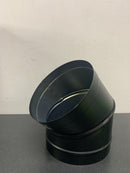DuraVent 8DBK-E45 8" Inner Diameter - DuraBlack Stove Pipe - Single Wall - 45 Degree Elbow - Black