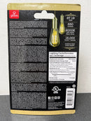 Globe electric 73193 60 Watt Equivalent ST19 Dimmable Straight Filament Vintage Edison LED Light Bulb, Warm Amber Light