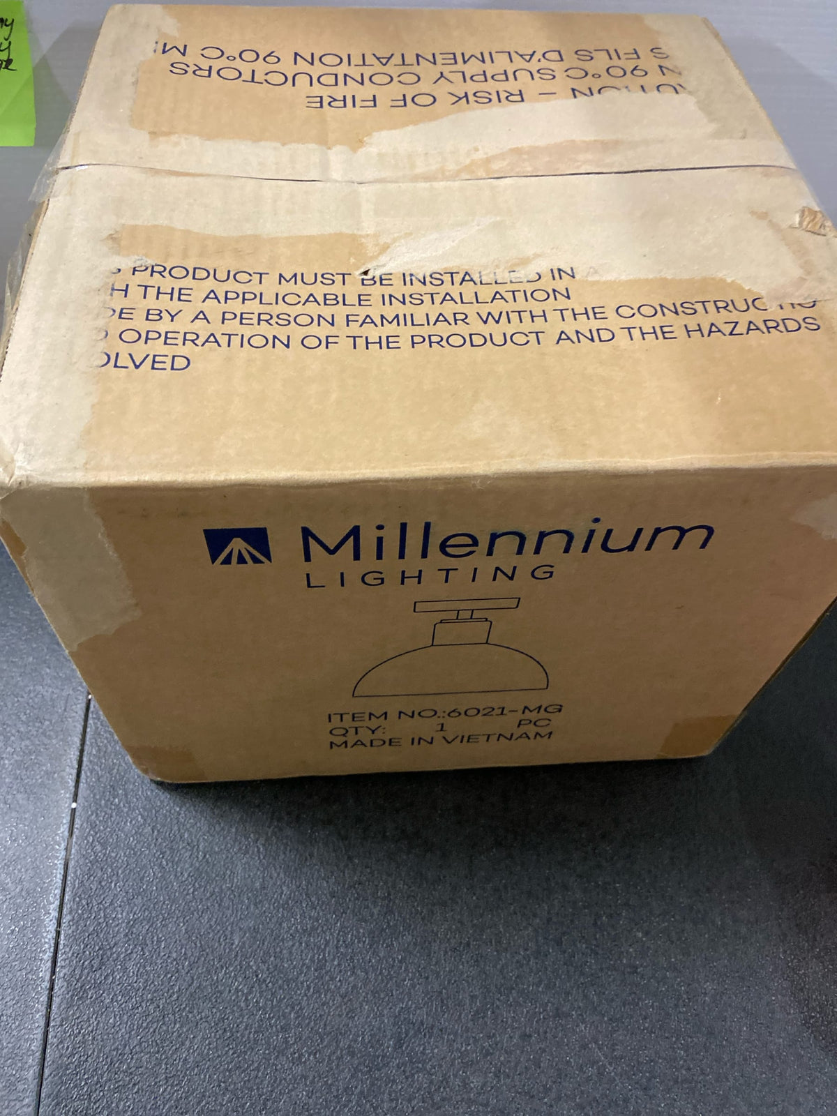 Millennium Lighting 6021-MG Knightsdale 10" Wide Semi-Flush Ceiling Fixture - Modern Gold