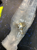 Emtek 86433US4 Newport 1-5/8 Inch Mushroom Cabinet Knob from the Art Deco Collection - Satin Brass