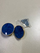 Amerock 2PK36972NVB Accents 2 Inch Round Cabinet Knob - Pack of 2 - Gold / Navy Blue