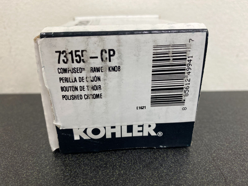 Kohler K-73155-CP 3/4 Inch Round Cabinet Knob - Polished Chrome