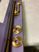 Jaclo 615-2-62-SG 3/8" IPS x 3/8" OD Compression Valve Kit with Contemporary Round Lever Handle, Satin Gold