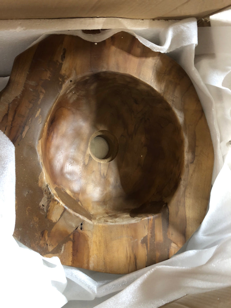 vidaXL Solid Teak Wood Basin Wash Sink Bathroom Home Indoor Washbowl Bowl