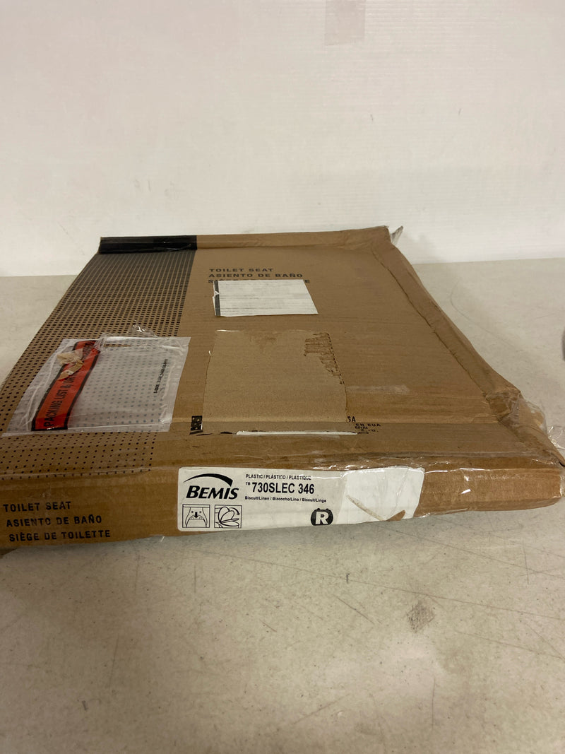 Bemis 730SLEC 346 Round Closed-Front Toilet Seat and Lid Quick Release with Easy Clean and Whisper Close Hinge - Biscuit