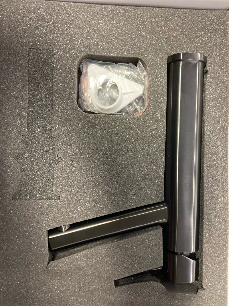 Whitehaus WHS1206-SB-MBLK Waterhaus 1.2 GPM Single Hole Bathroom Faucet - Matte Black