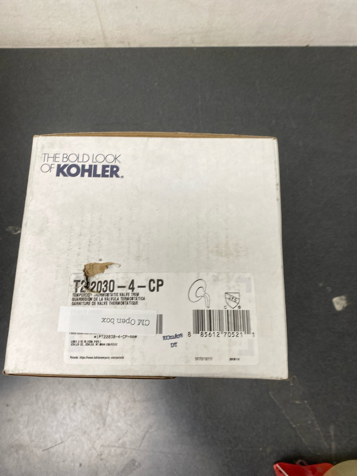 Tempered Thermostatic Valve Trim Kohler T22030-4-CP