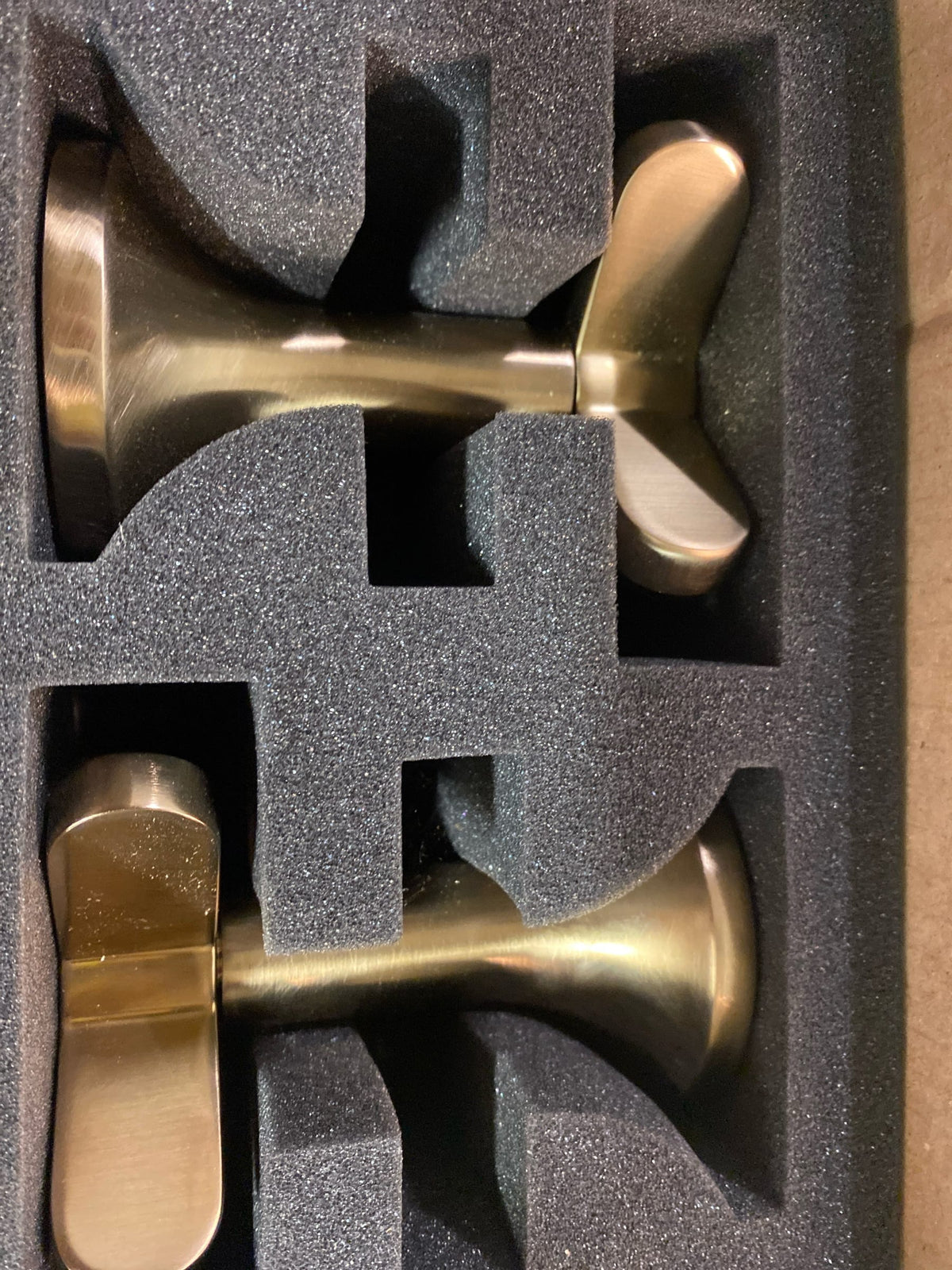 Brizo HX70475-GL Odin Wall Mount Tub Filler Cross Handles Only - Less Trim - Luxe Gold