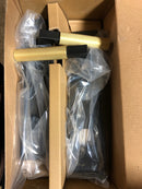 Ridgecrest Levanto Sideplate Entry Set w/ Deadbolt Satin Brass Knurled Lever Grip Satin Brass - LV307-SB-GRIP-KN-SB
