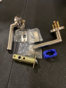 Emtek 5109DTUS15LH Dumont Left Handed Passage Door Lever Set with Disk Rose from the Brass Modern Collection - Satin Nickel