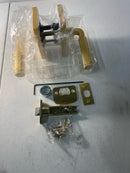 Kwikset 720MAL RCT 4 6AL RCS Mirada Satin Brass Rectangle Hall/Closet Door Handle with Microban Antimicrobial Technology