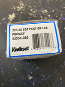 Kwikset 335SQT-26 Square Privacy Pocket Door Lock Bright Chrome Finish