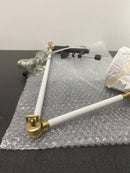 House of Troy AR403-WT/SB Aria Clamp-On Table Lamp - White / Satin Brass