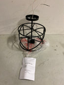 Hampton bay HB2590-34 Hastings 13.5 in. 2-Light Satin Bronze Industrial Caged Drum Ceiling Semi Flush Mount Light