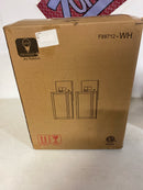 Hukoro F88712-WH 2-pk 1-light outdoor wall light with clear glass and Whitefinish, 1*E26