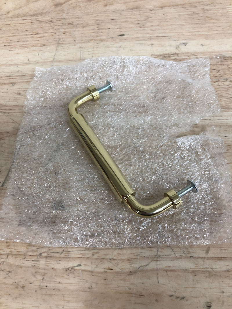 Baldwin 4400003BIN Hollywood Hills 4 Inch Center to Center Handle Cabinet Pull from the Estate Collection - Lifetime Polished Brass