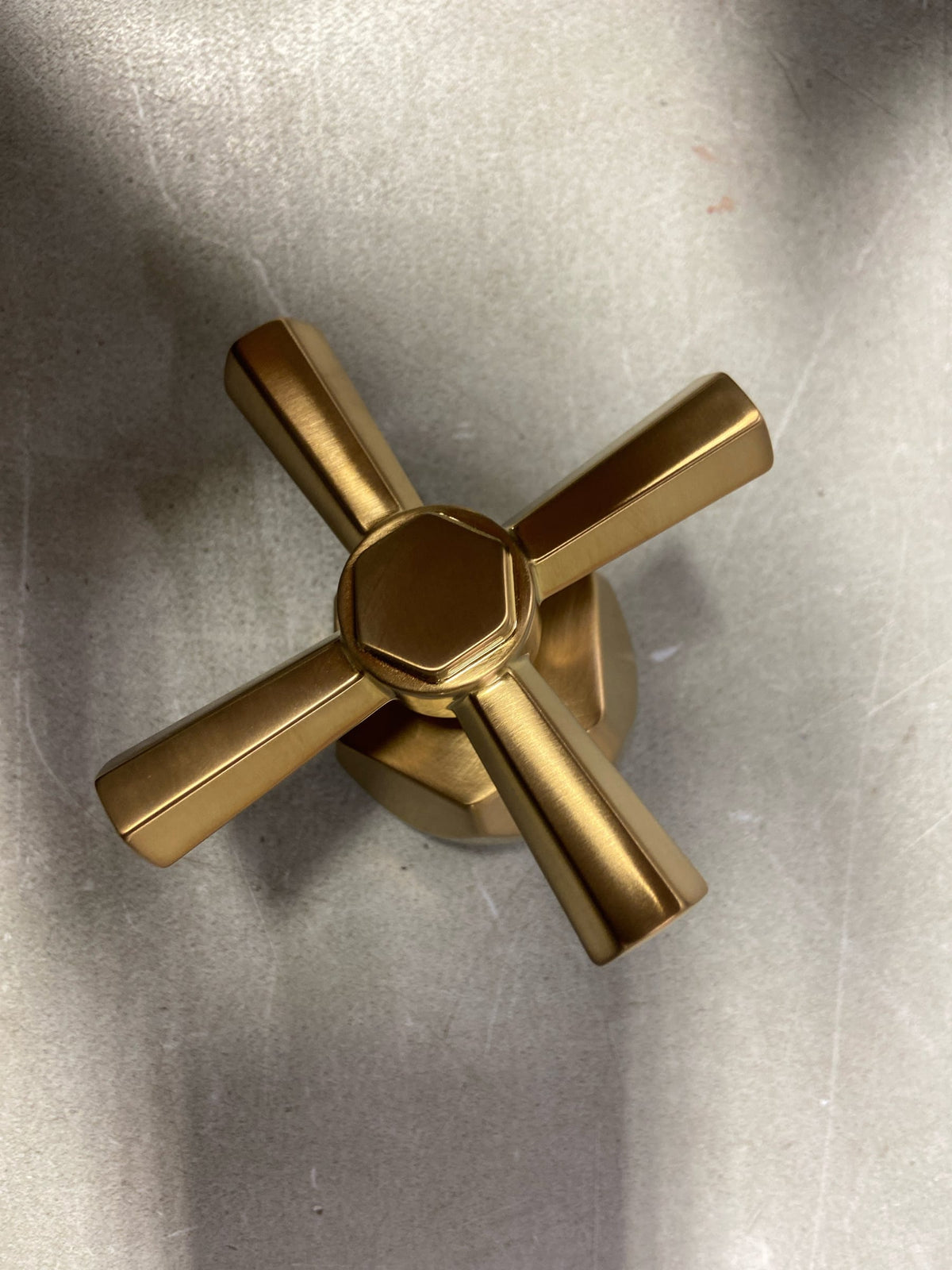 Signature Hardware SHEL441009BG Cross Handles for Elita Freestanding Tub Faucet - Brushed Gold