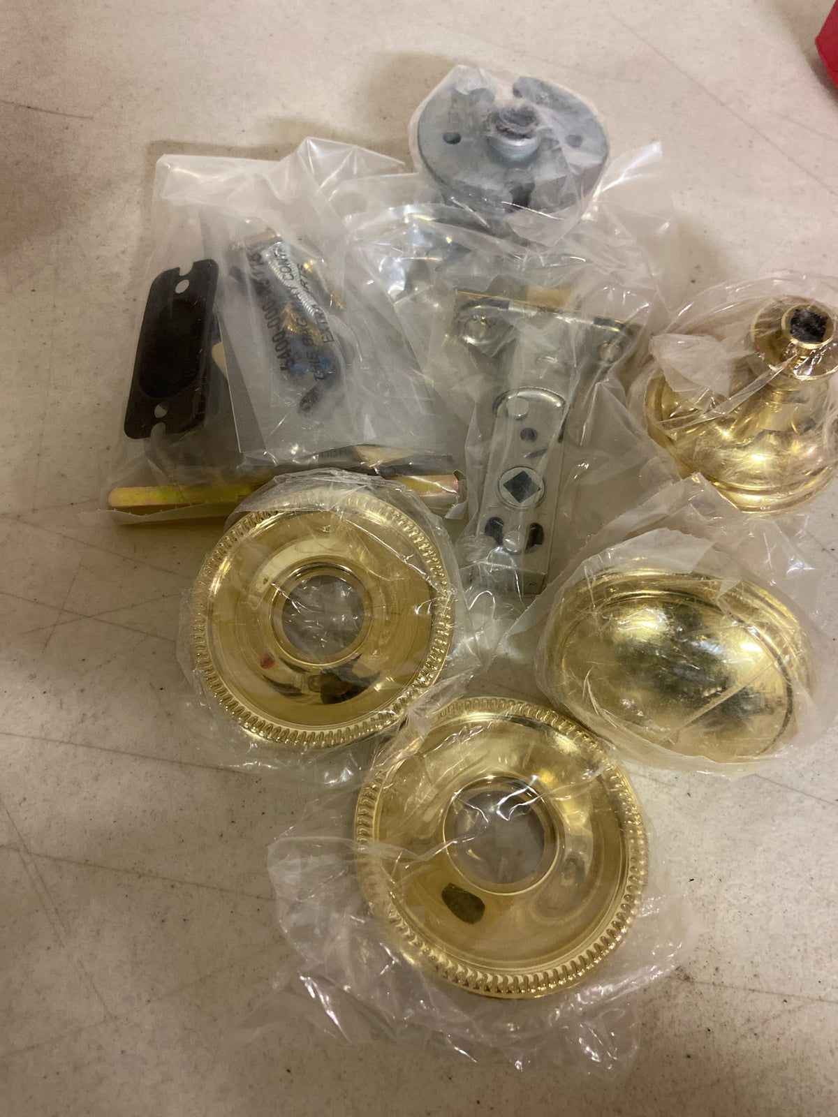 Baldwin 5069003PASS 5069 Passage Door Knob Set with 5076 Rose from the Estate Collection - Polished Brass