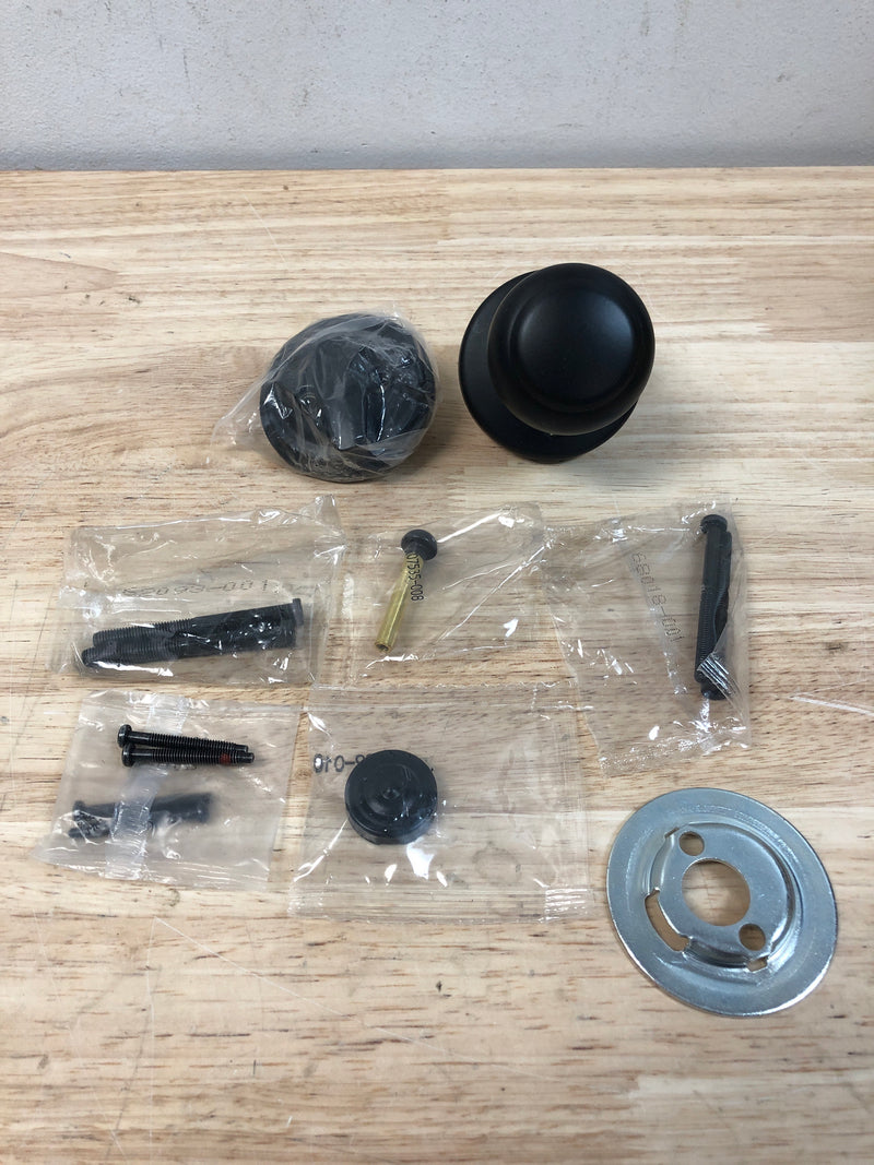 Kwikset 966CV-514.UNIV Cove Knob Single Cylinder Interior Pack with Round Rose for Handlesets - Matte Black