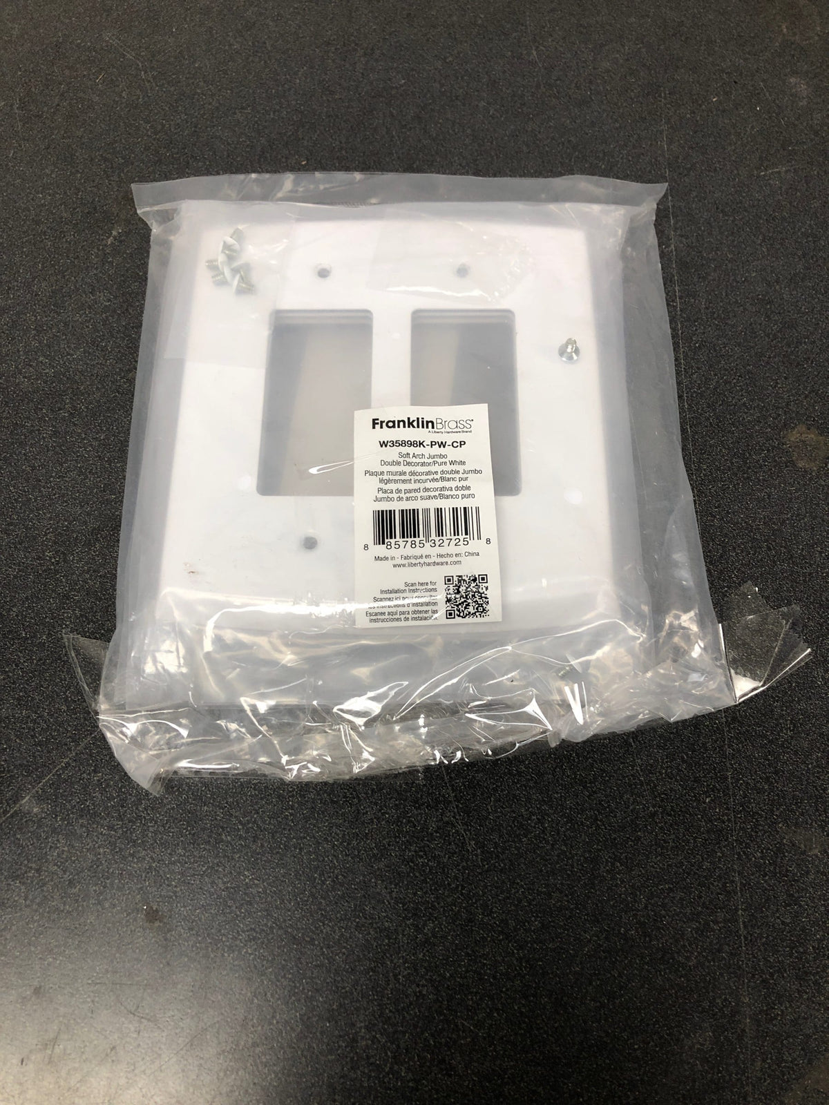 Franklin Brass W35898K-PW-CP Soft Arch Double Rocker Switch Outlet - Pack of 3 - Pure White