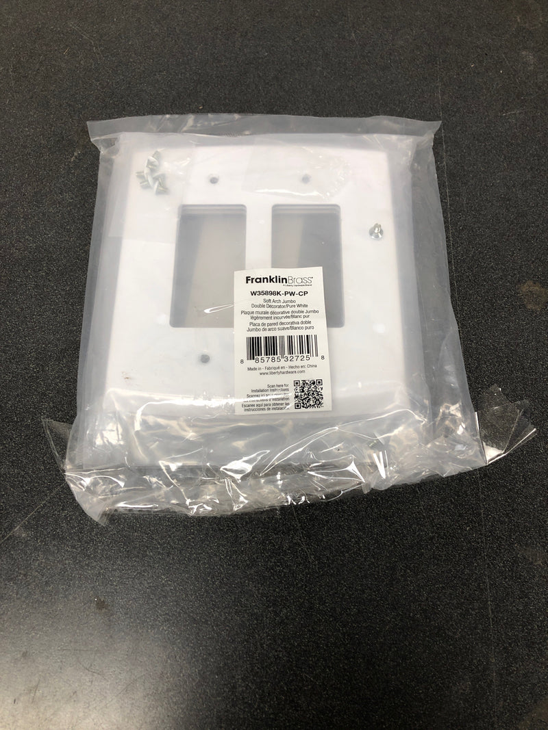 Franklin Brass W35898K-PW-CP Soft Arch Double Rocker Switch Outlet - Pack of 3 - Pure White