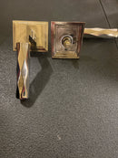 Emtek 510TRUS14RH Tribeca Passage Door Lever Right Hand Set from the SELECT Brass Collection - Polished Nickel Wilshire Rosette L-Square Stem