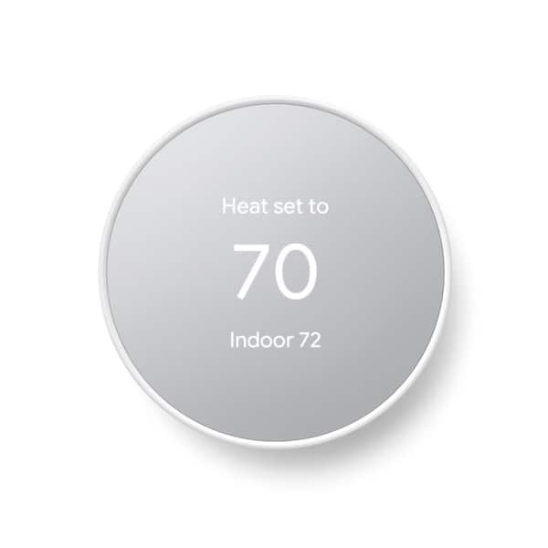 Google GA01334-US Nest Thermostat - Smart Programmable Wi-Fi Thermostat - Snow