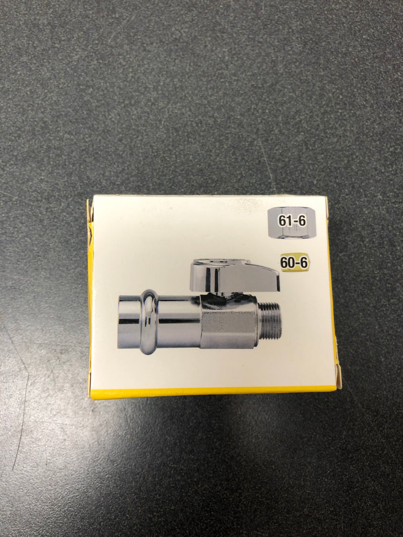 Brasscraft mfg co inc G2CP14X C1 1/2 in. Press Connect Inlet x 3/8 in. Compression Outlet 1/4 Turn Straight Valve