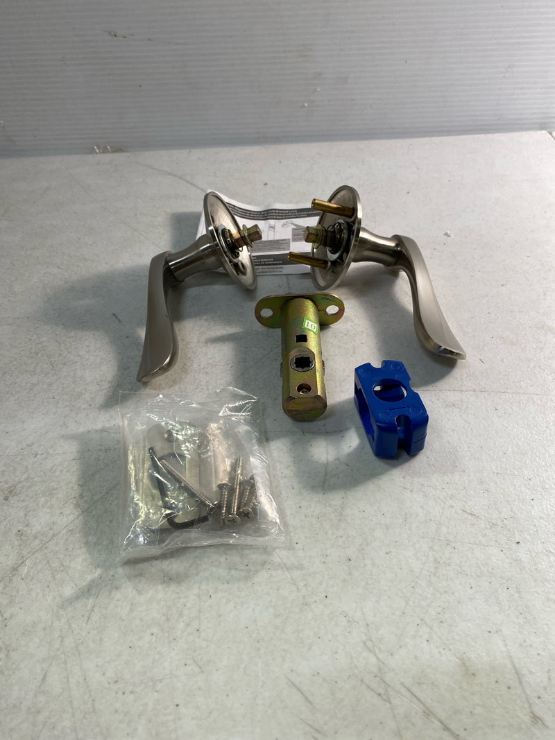 Emtek 510LUUS15 Luzern Solid Brass Passage Lever Set - Satin Nickel