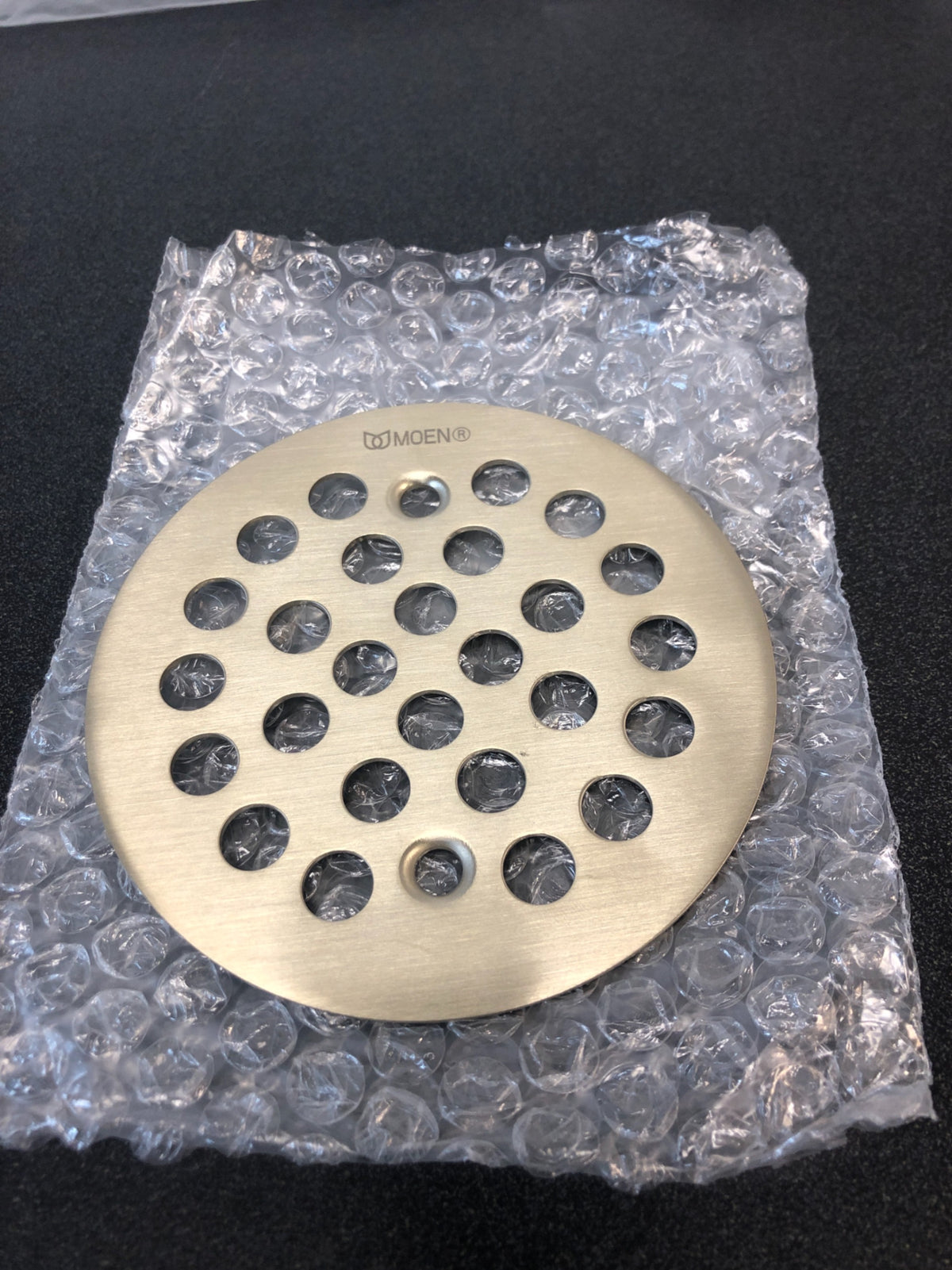 Moen 101664BN 4-1/4" Round Shower Drain Cover with Exposed Screw Installation - Brushed Nickel