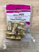 Apollo APXFS1210PK 1/2 in. Brass PEX-B Barb x 1/2 in. Female Copper Sweat Adapter (10-Pack)