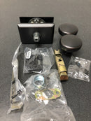 Baldwin PSRUSRSR481 Rustic Passage Door Knob Set with Rustic Square Rose - Dark Bronze