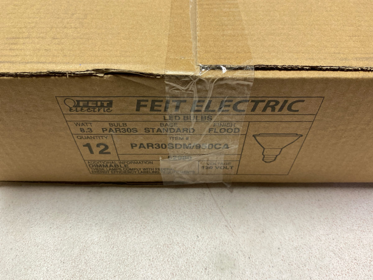Feit electric PAR30SDM/950CA/12 75-Watt Equivalent PAR30 Short Neck Dimmable CEC Title 20 90 CRI E26 Flood LED Light Bulb, Daylight 5000K (12-Pack)