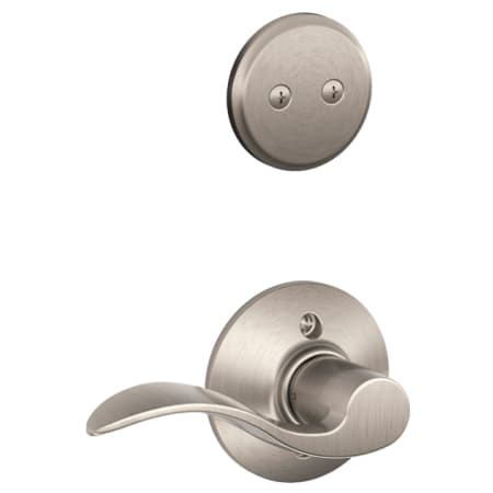 Schlage F94ACC619RH Accent Right Handed One-Sided Dummy Interior Pack - Exterior Handleset Sold Separately - Satin Nickel