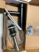 Symmons SLS3512MBPP Dia 1.0 GPM Single Hole Bathroom Faucet with Push Pop Drain Assembly - Matte Black