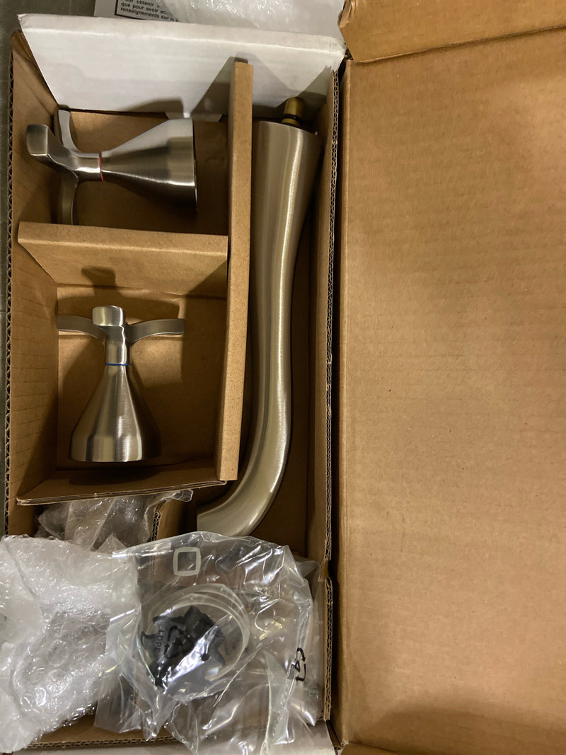 Delta Faucet Stryke Wall Mount Bathroom Faucet Brushed Nickel, Wall Mount Faucet, Wall Faucets Bathroom Sink, Brushed Nickel Bathroom Faucet, Lumicoat Stainless T35766LF-SS-PR-WL (Valve Not Included)