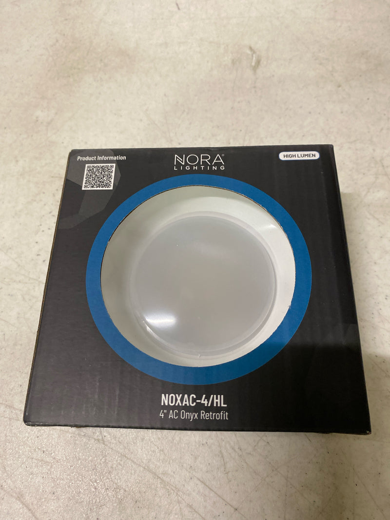 Nora Lighting NOXAC-43130WW-HL 4 in. 1000 Lumen 15 watt 3000K AC Onyx LED Retrofit Reflector White