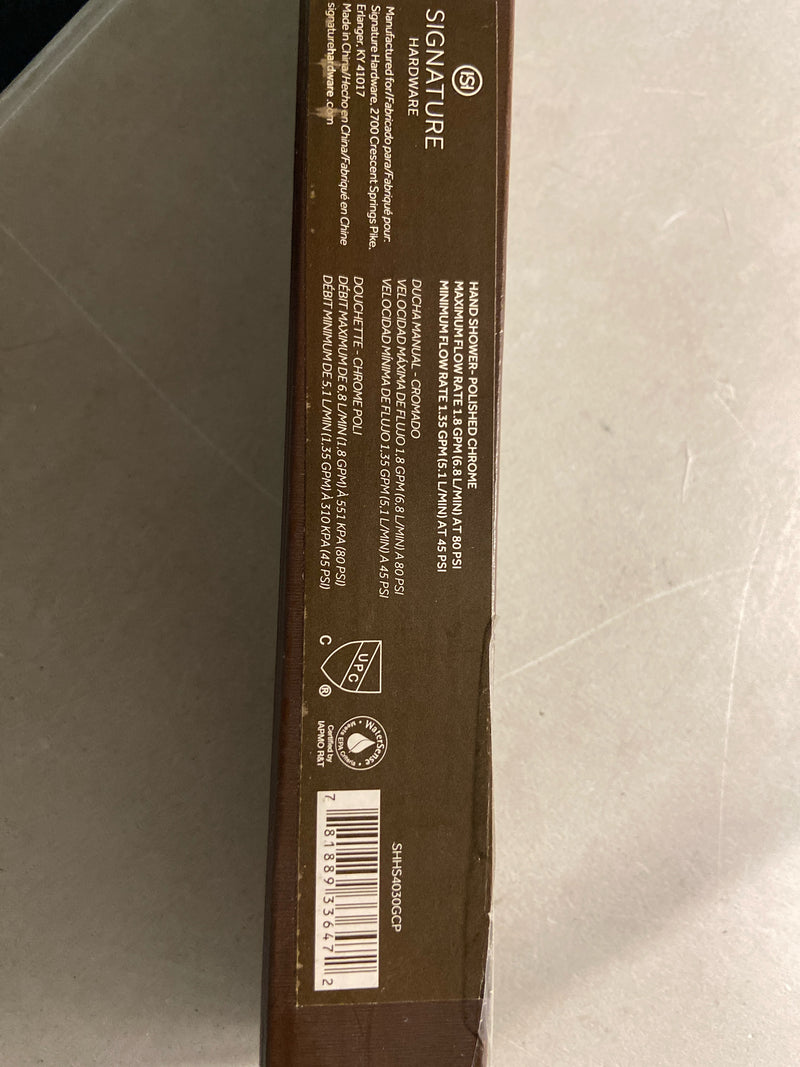 Signature Hardware SHHS4030GCP 1.8 GPM Contemporary Tubular Single Function Hand Shower - Chrome