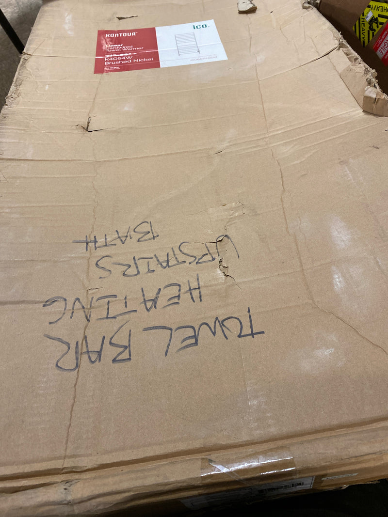 ICO Bath K4054W Kontour 24" W x 60" H 110 V Hardwired Stainless Steel Towel Warmer - Brushed Nickel