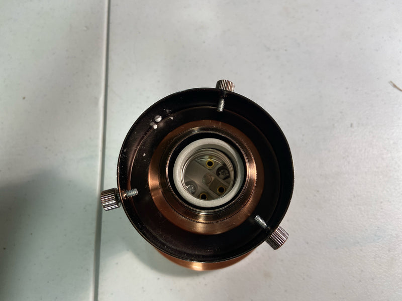 Innovations Lighting 616-1F-AC Bare Bulb 2" Wide Semi-flush Ceiling Fixture - Antique Copper