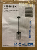 Kichler Crosby Single Light 6" Wide Mini Pendant with Clear Glass Shade