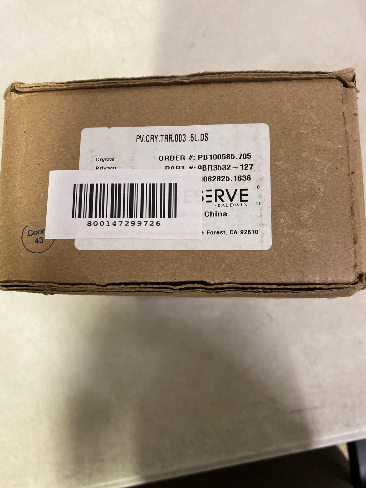 Baldwin PS.BRE.CHR Bremerton Passage Door Knob Set - Brass