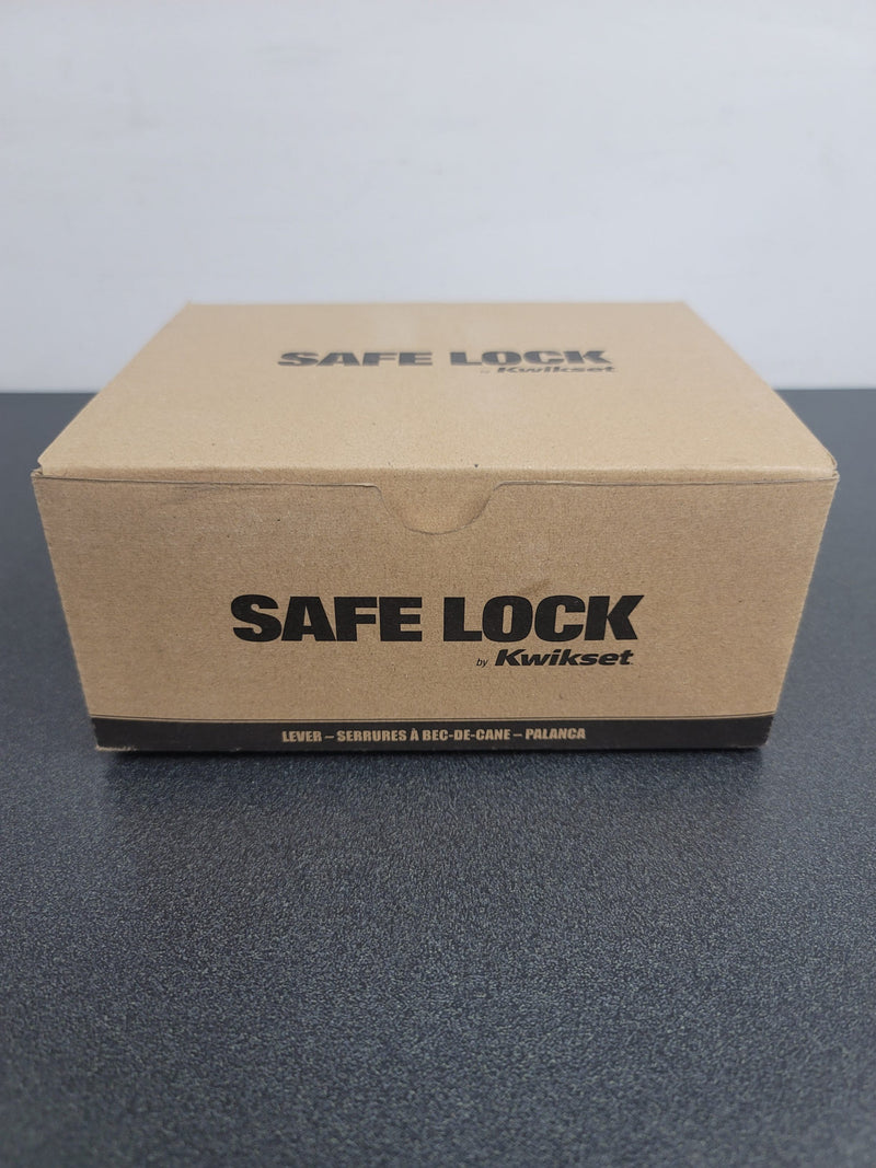Kwikset Safelock Daylon Privacy Door Lever Set with Square Rose