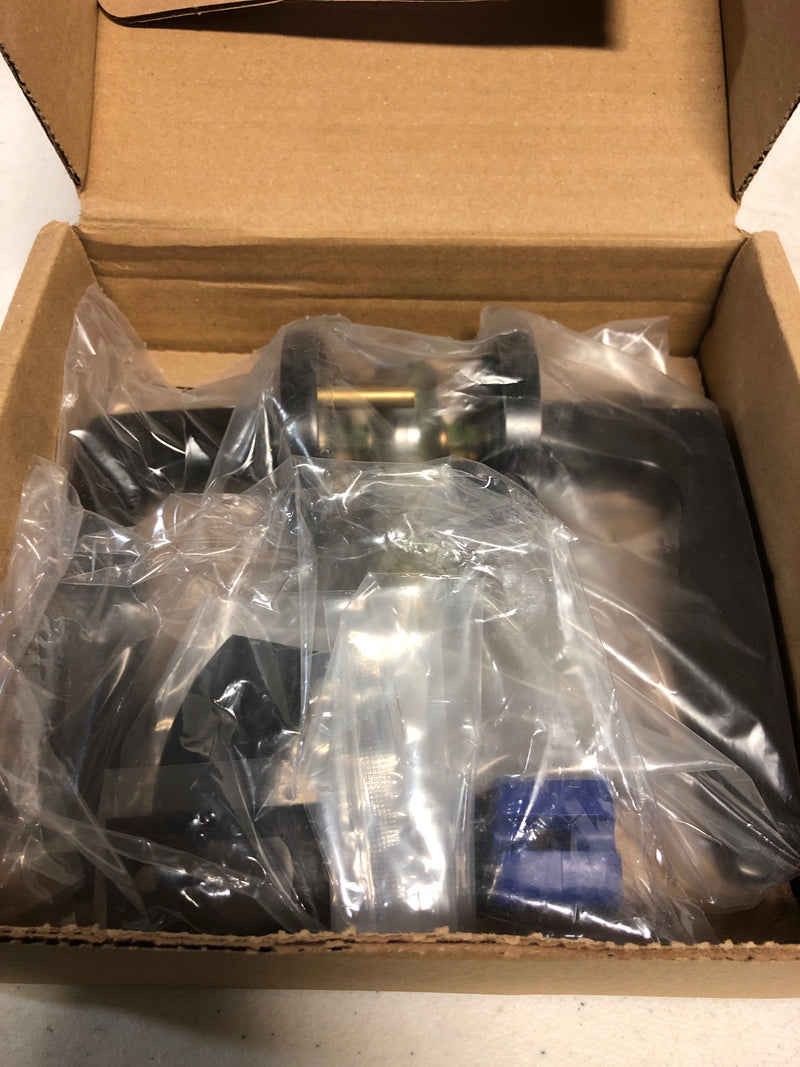 EMTEK Disk Rosette Privacy Set with Matching Finish Hermes Lever - Choice of Left/Right Handing and 6 Finishes - 5209HERRHUS10B - Right Handed (RH) - Oil Rubbed Bronze (US10B)