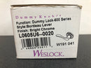 Weslock L0605U6--0020 Bordeau Left Handed Single Dummy Door Lever Set with Round Rose from the Traditionale Collection - Bright Chrome