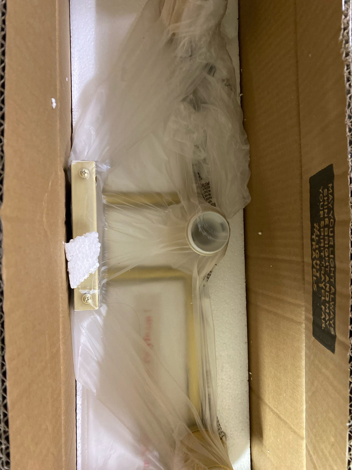 Elegant Lighting LD7310W23BRA Kacey 3 Light 8" Tall Bathroom Sconce - Brass / Clear