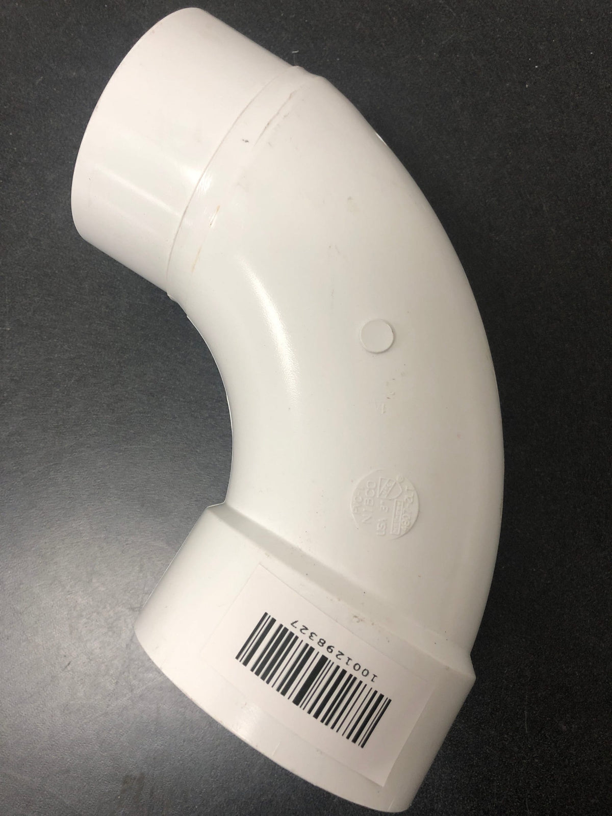 Charlotte pipe PVC 00309 1000HD 3 in. PVC DWV 90-degree Long Sweep Hub x SPG 1/4 Bend Street Elbow Fitting