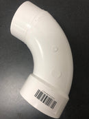 Charlotte pipe PVC 00309 1000HD 3 in. PVC DWV 90-degree Long Sweep Hub x SPG 1/4 Bend Street Elbow Fitting