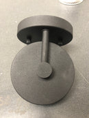 Lnc RFN7F3HD1064B18 Modern Textured Black Outdoor Wall Sconce 1-Light Contemporary Cylinder Outdoor Wall Light with Textured Glass Shade