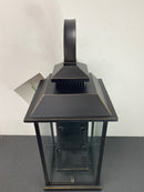 The Great Outdoors 72592-143C Miner's Loft 4 Light 20-3/4" Tall Outdoor Wall Sconce with Square Glass Shade - Oil Rubbed Bronze / Gold